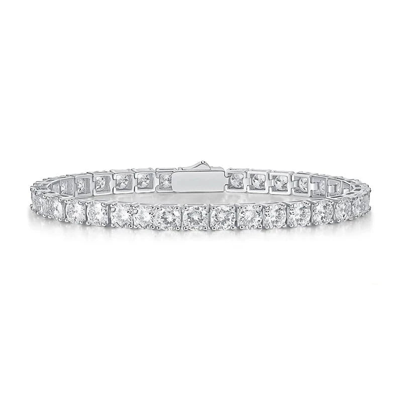 Luxury Moissanite Tennis Bracelets. D VVS1. Round Brilliant Cut.