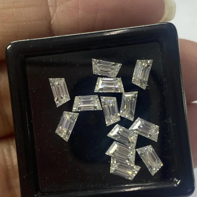 Trapezoid Shape Moissanite Gemstone. D VVS1.