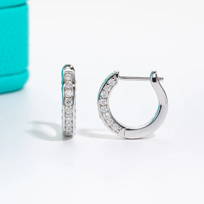 Luxury Moissanite, Hoop Earrings.