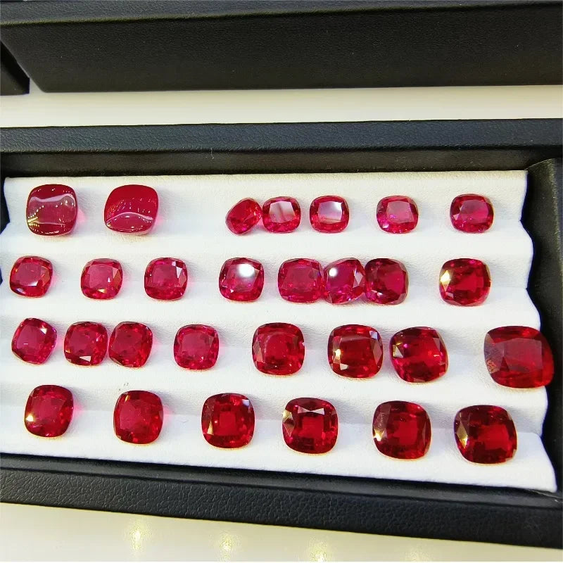 Loose Ruby. Cushion Cut. 070 To 18.0 Carat. VVS1. Lab-Grown Ruby.