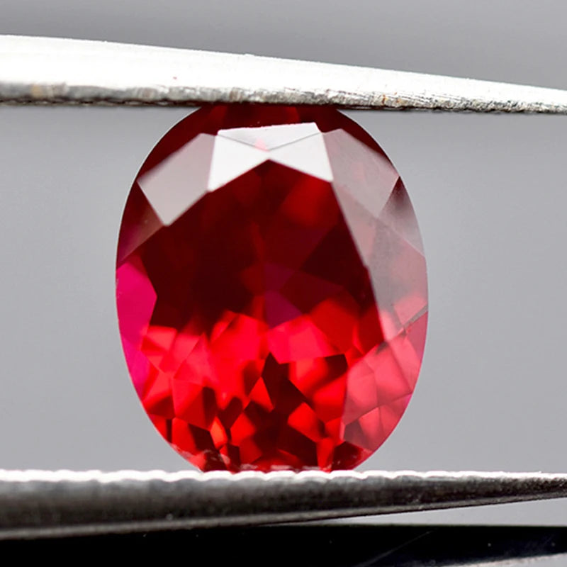 Loose Ruby. Oval Shape. 0.20 To 17.0 Carat. VVS1. Lab-Grown Ruby.