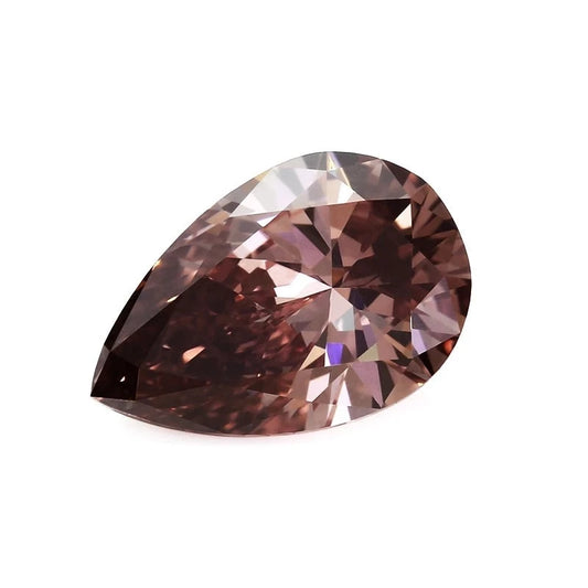 Loose Diamond. Deep Brownish Pink. 1.0 Carat Lab-Grown Diamond.
