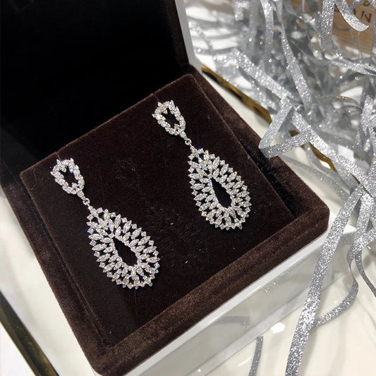 Elegant Diamond Earrings - 1.84 Carat - Timeless Sparkle and Style.