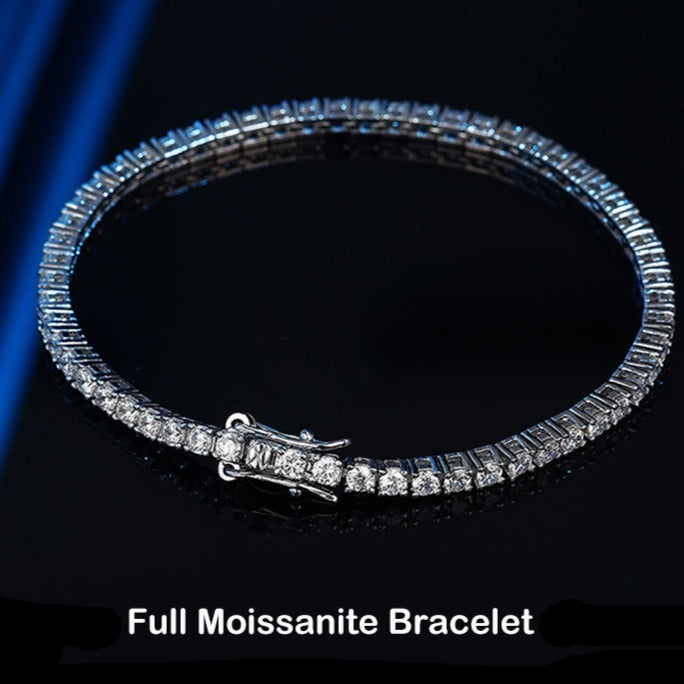 Elegant Moissanite Tennis Bracelets. 2.5mm to 6.5mm.