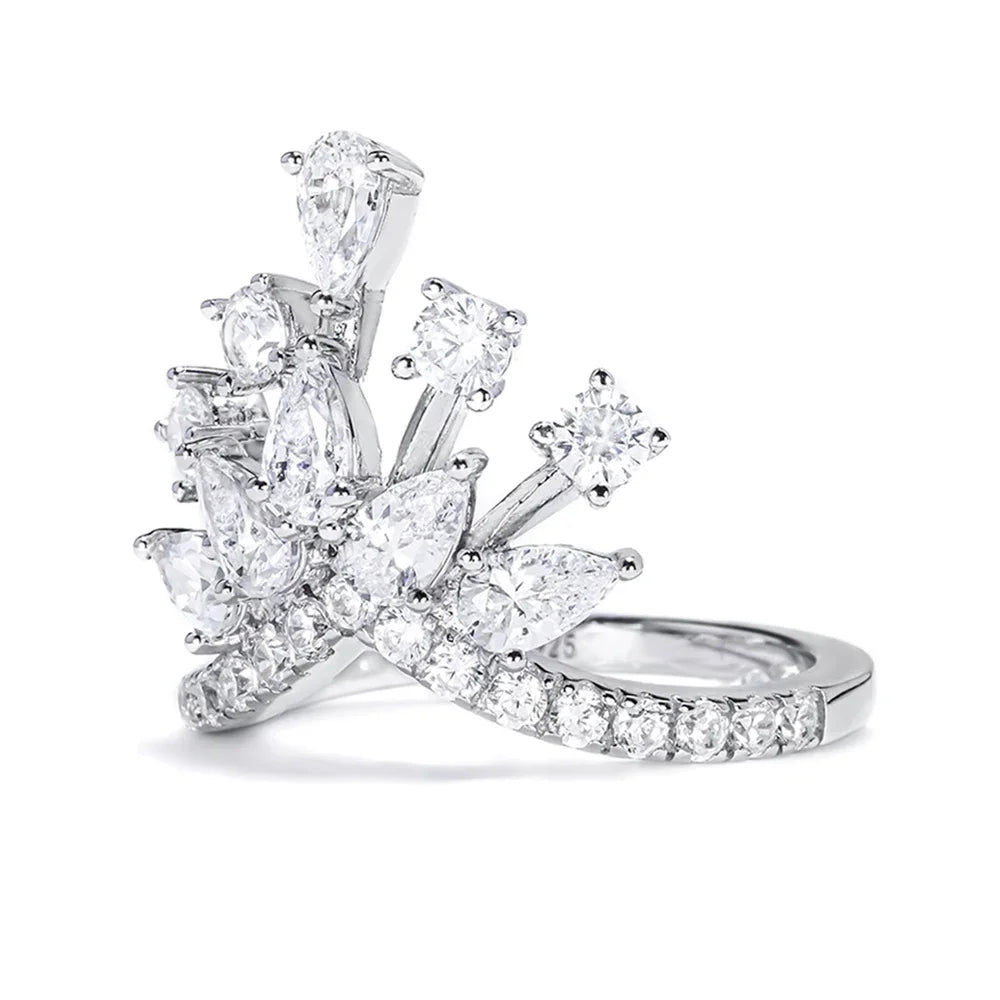 Luxury Full Moissanite Rings for Women - Elegant Design