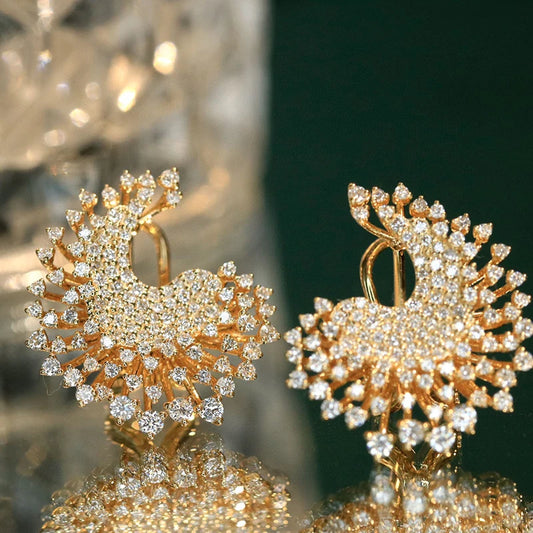 Luxury Diamond Earrings. 1.20 Carat. Natural Diamond Jewelry.