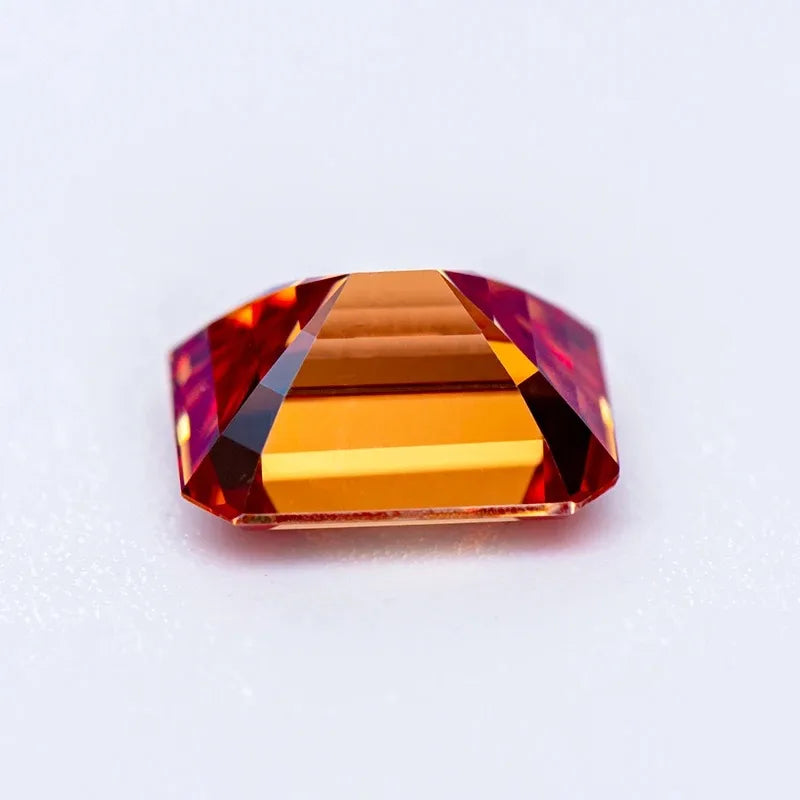 Buy Moissanite Gemstone. Garnet Color. Emerald Cut. 0.50 To 5.0 Carat.