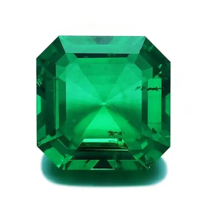 Man-Made Colombian Emerald. Asscher Cut. 1.0 To 16.0 Carat.