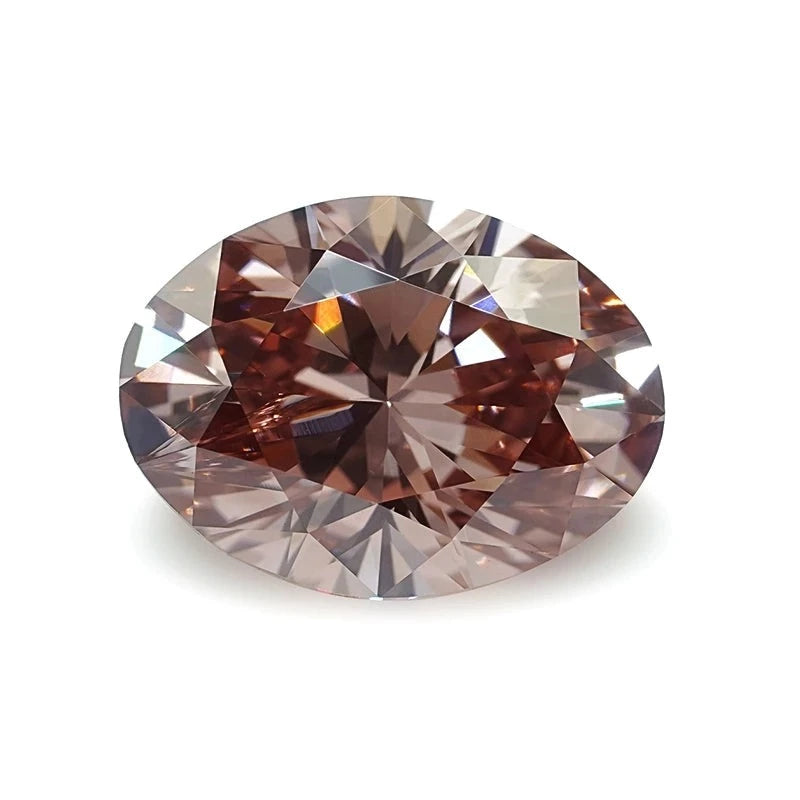 Loose Diamond. Fancy Brownish Pink. 1.0 Carat. VS. Lab-Grown Diamond.