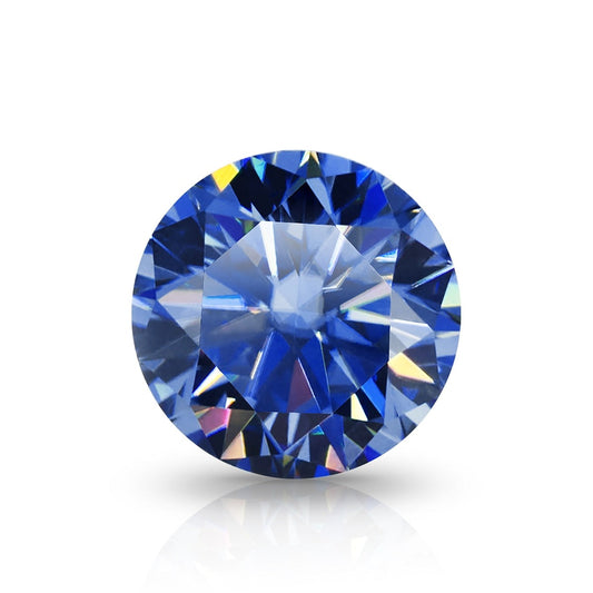 Royal Blue Color. Genuine Moissanite Gemstones. 0.30 to 6.0 Carat.