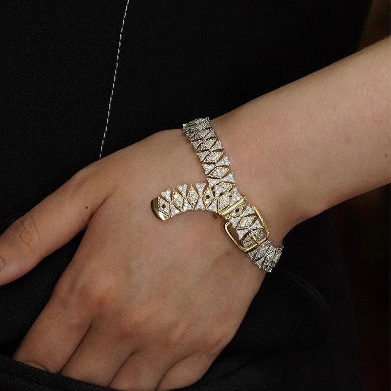 Luxurious Diamond Bracelets. 4.28 Carats Natural Diamonds.