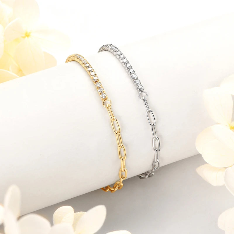 Elegant Moissanite Bracelets. 2mm - 5mm Moissanite