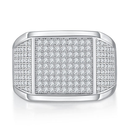 1.0 Carat Genuine Moissanite Diamond Ring For Men.