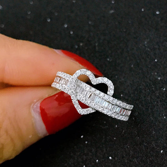 Romantic 0.50ct Heart Shaped Diamond Ring - Timeless Love