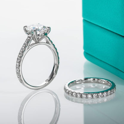 moissanite eternity engagement rings