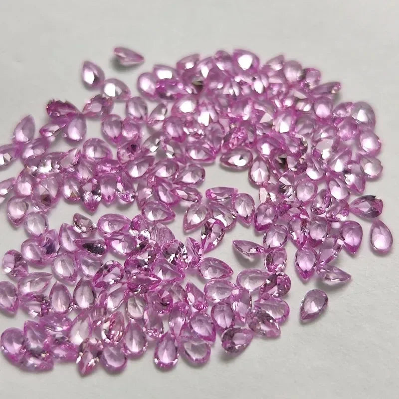 Natural Pink Sapphire Pear Shaped. Loose Gemstones.