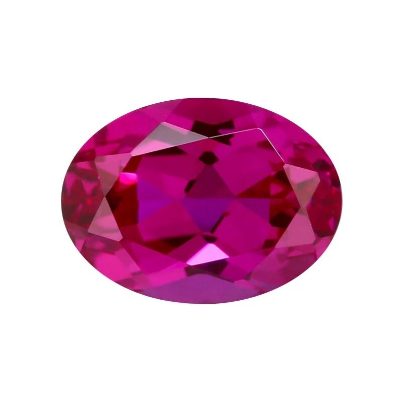 Rubis cultivé en laboratoire. Couleur rouge tourmaline. 0,60 à 7,25 carats.