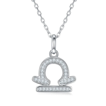 Elegant Zodiac Necklace with D Color VVS1 Moissanite Pendant
