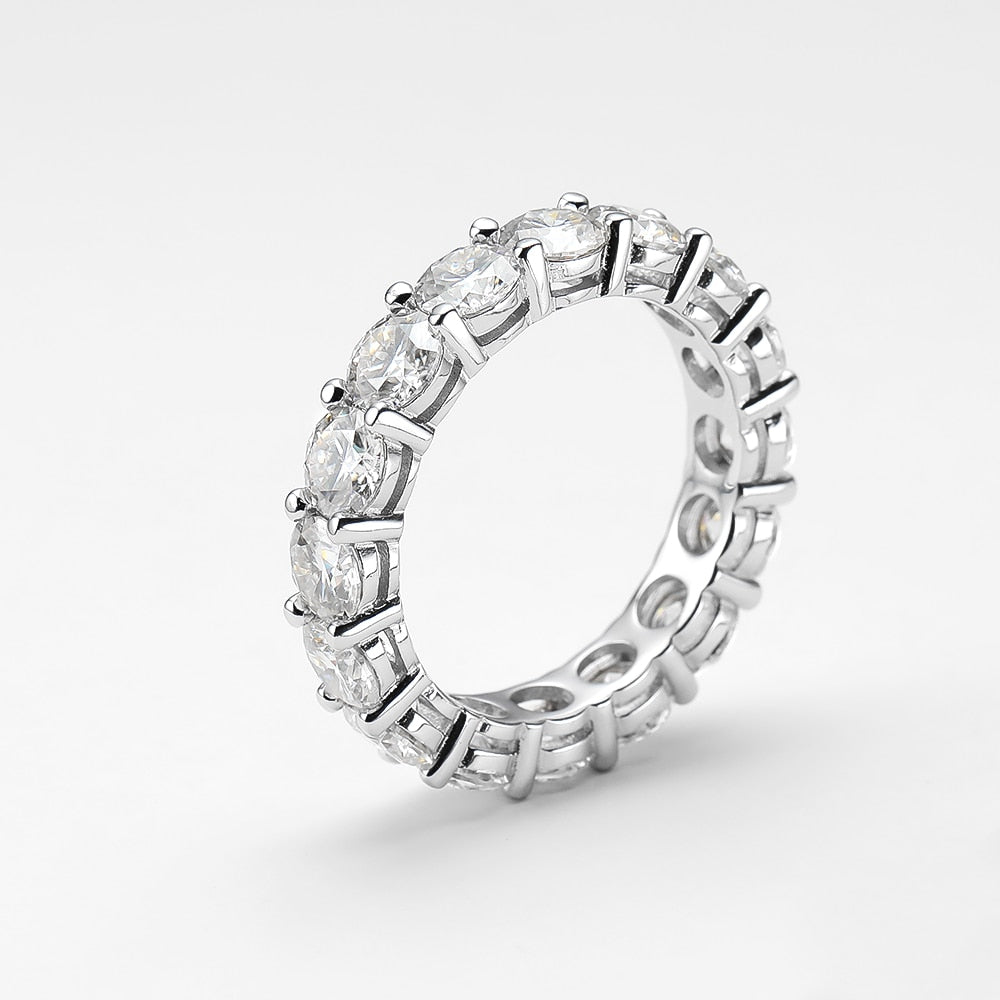 Eternity Rings. 7.0 Carat. Moissanite Rings For Women. D VVS1.