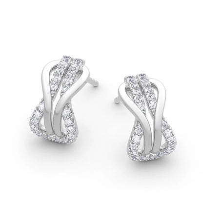 Shop Elegant Moissanite Earrings. 18K Gold Plated Silver.