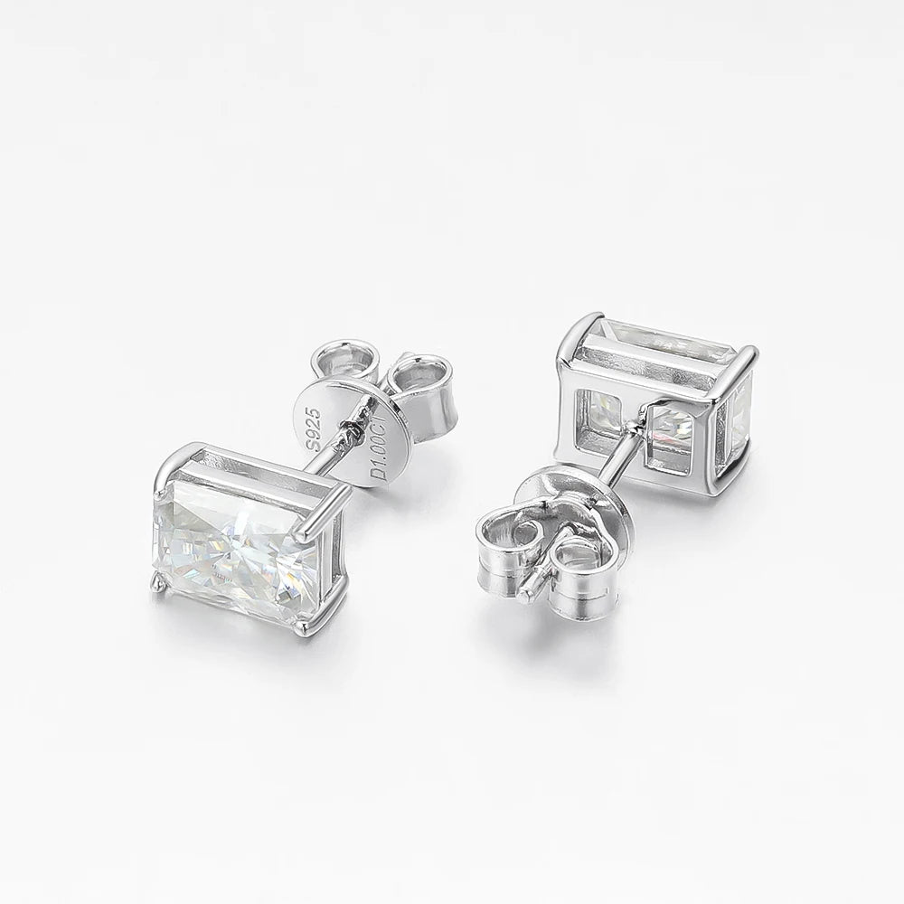 Best Quality Moissanite Gemstone Earrings. 2.0 Carat. D VVS1. Certified.