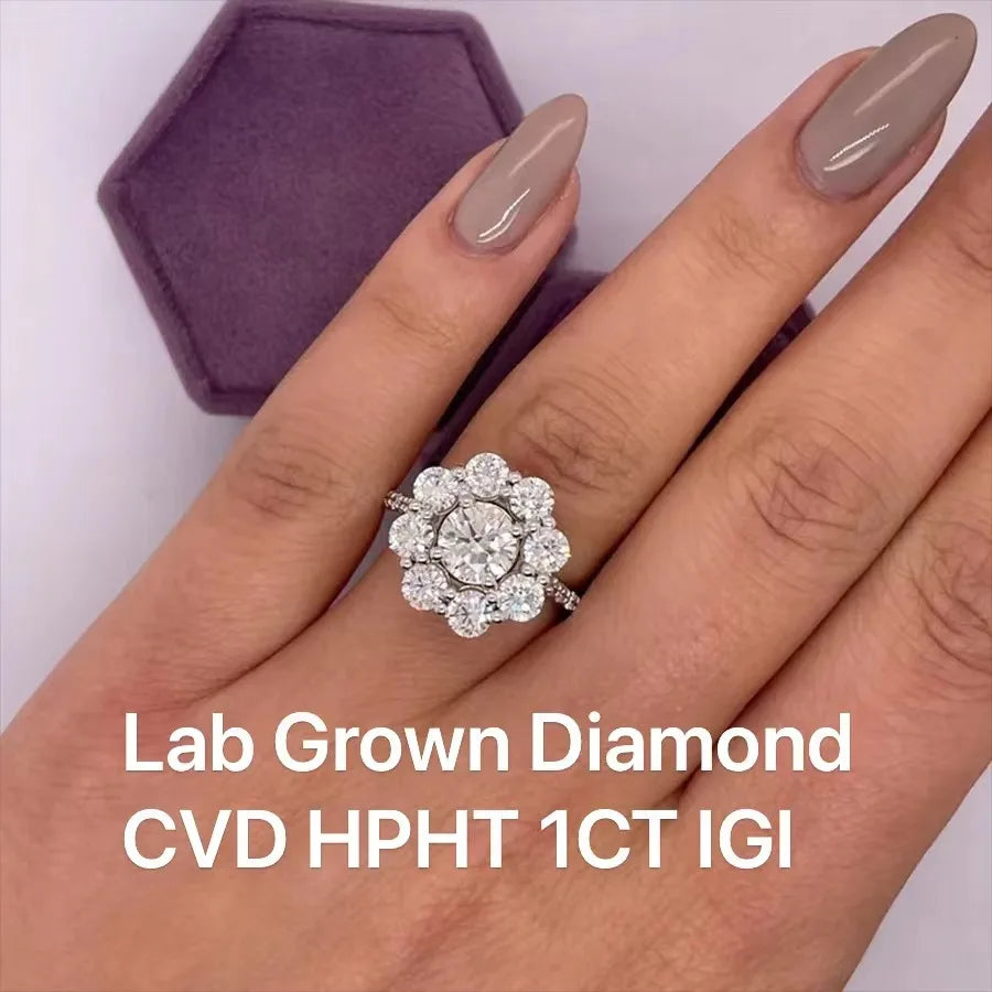 Luxury Lab-Grown Diamond Engagement Rings. 2.0 Carat - IGI Certificate
