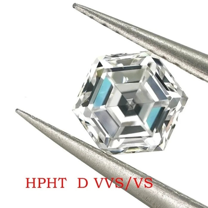 Hexagonal Diamond 1.0 Carat D VS1. Lab-Grown Gemstones