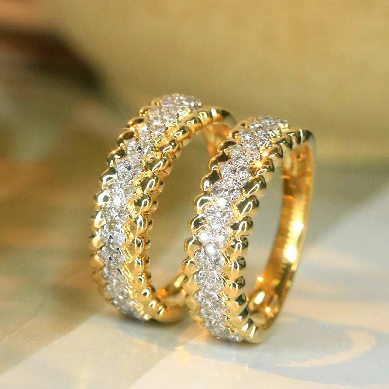 Natural Diamond Luxury Rings. 0.30ct. 18K Gold.