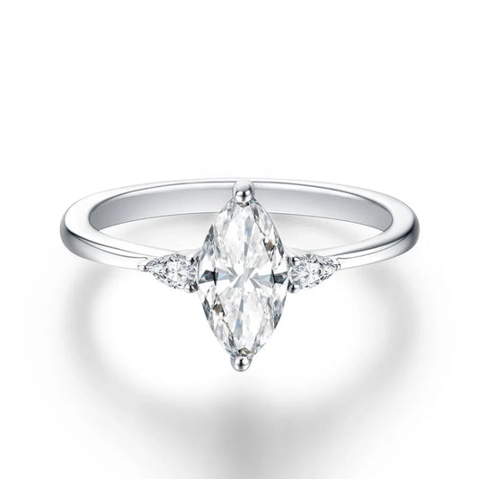 Shop Marquise Shaped Moissanite Engagement Rings. 1.0 Carat. D VVS1.