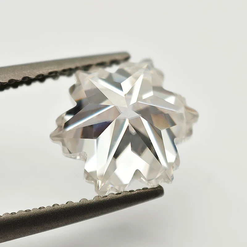 Snowflake Cut Moissanite Stone D VVS1 Loose GRA