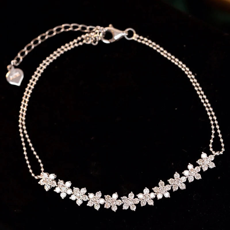 Elegant Diamond Bracelet. 1.30 Carat. Natural Diamond Jewelry.