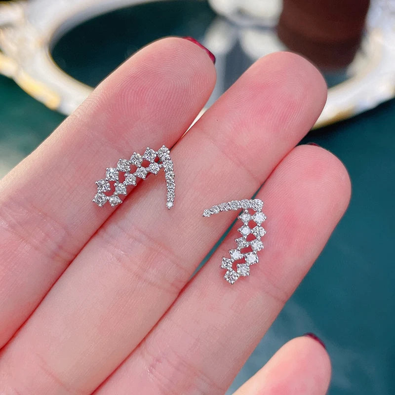 Natural Diamond Earrings. 0.80 Carat. Fine Diamond Jewelry.