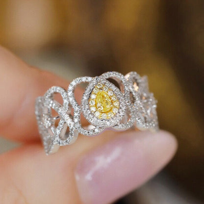 Yellow diamond rings