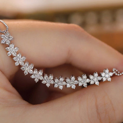 Elegant Diamond Bracelet. 1.30 Carat. Natural Diamond Jewelry.