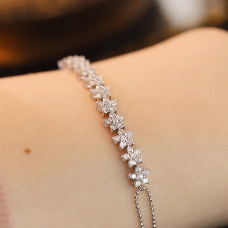 Elegant Diamond Bracelet. 1.30 Carat. Natural Diamond Jewelry.