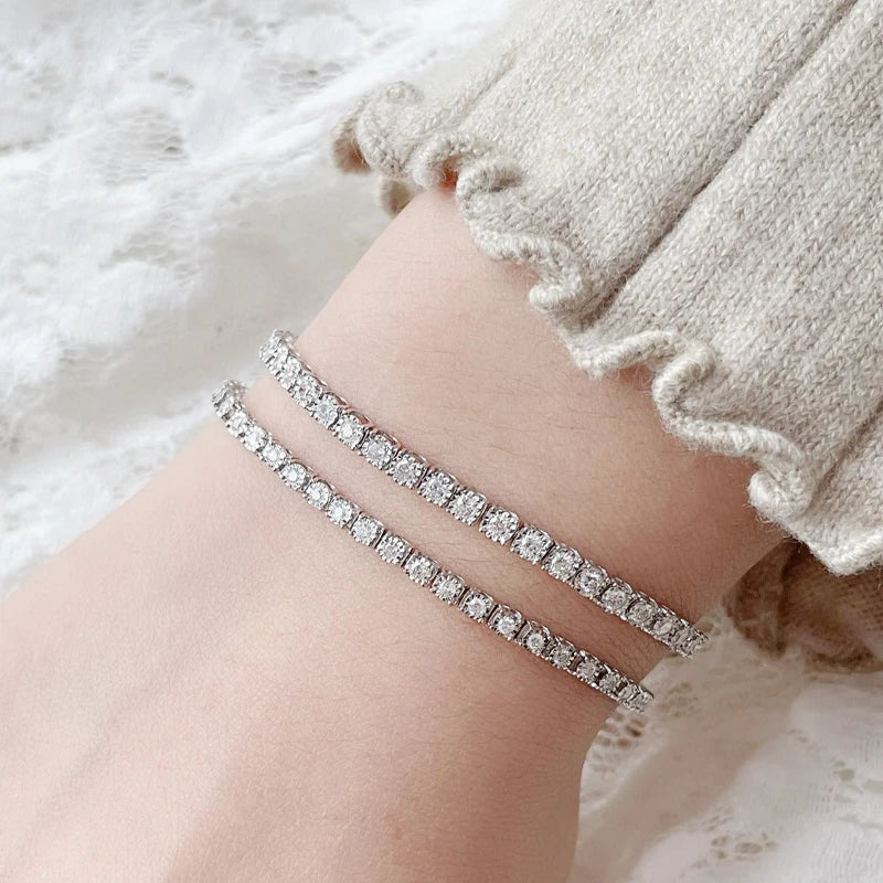 Diamond Tennis Bracelet. 1.0 - 2.0 Carat. Natural Diamond jewelry.