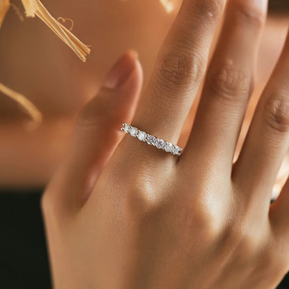 Stackable moissanite rings set for women 925 silver