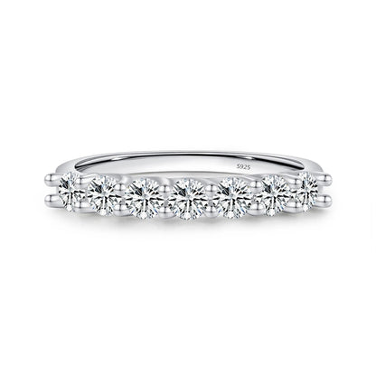 Women’s moissanite stacking rings eternity and crown design