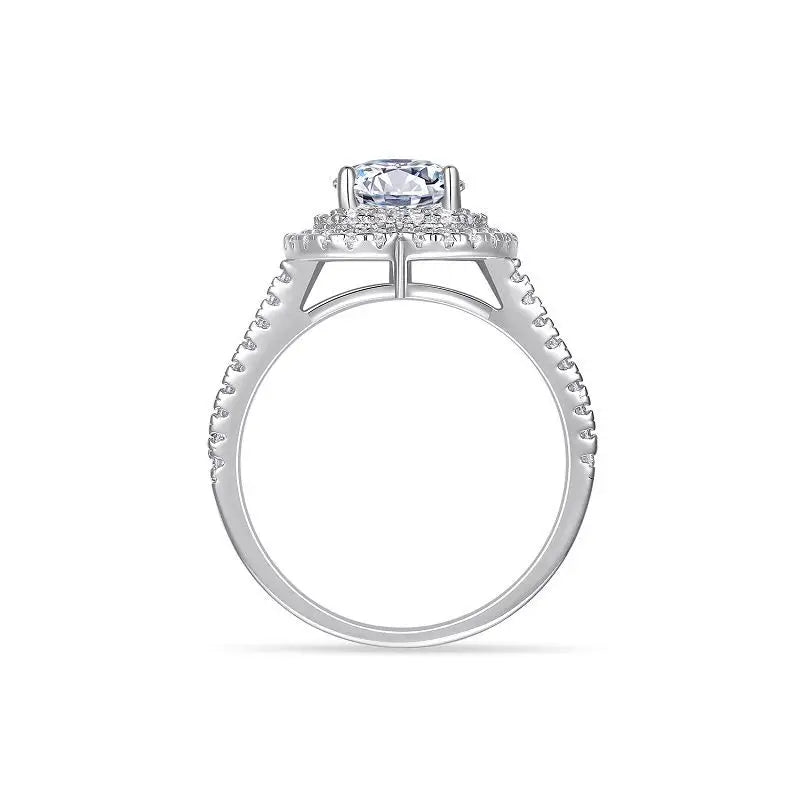 parkling 1 Carat Heart Cut Moissanite Diamond Alternative Ring
