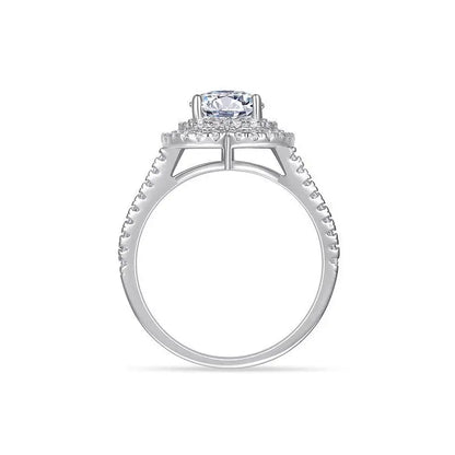 parkling 1 Carat Heart Cut Moissanite Diamond Alternative Ring
