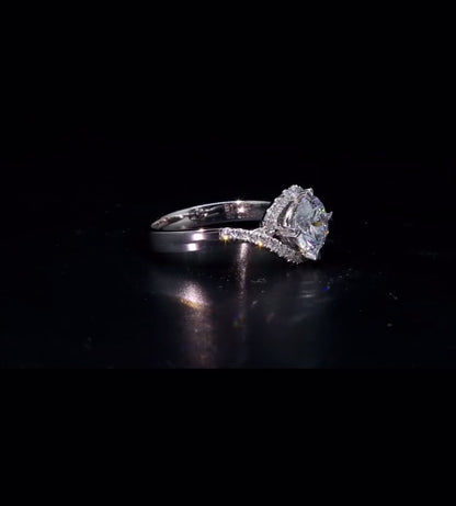 Im Labor gezüchtete Diamant-Verlobungsringe. 1,0 Karat – IGI-Zertifikat
