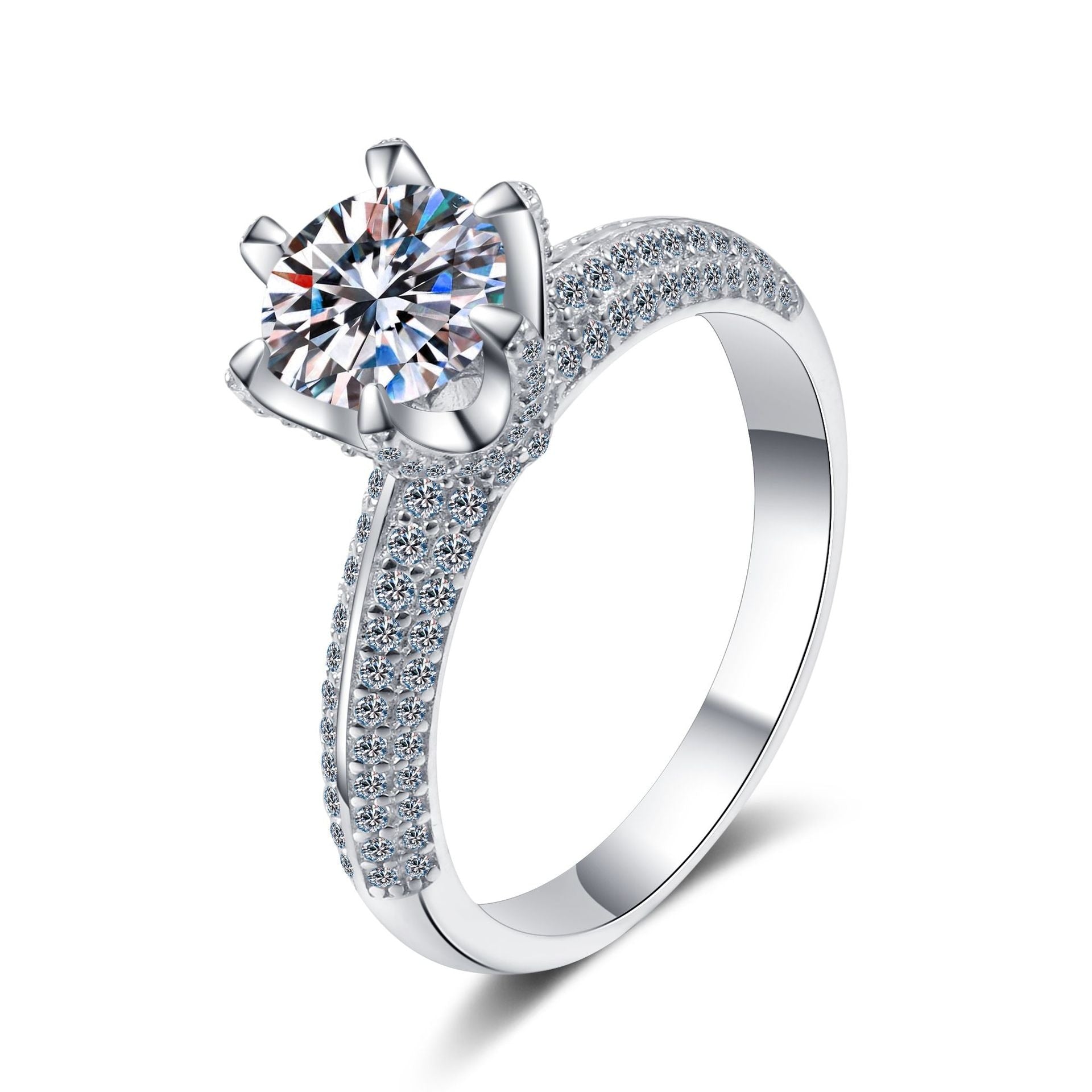 Moissanite Diamond Rings 2 Carat