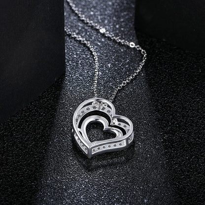 Moissanite heart necklaces