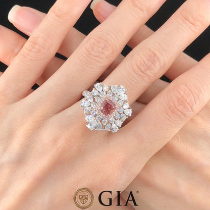 Luxury Diamond Rings. Brownish Pink Diamond Pendant / Ring.