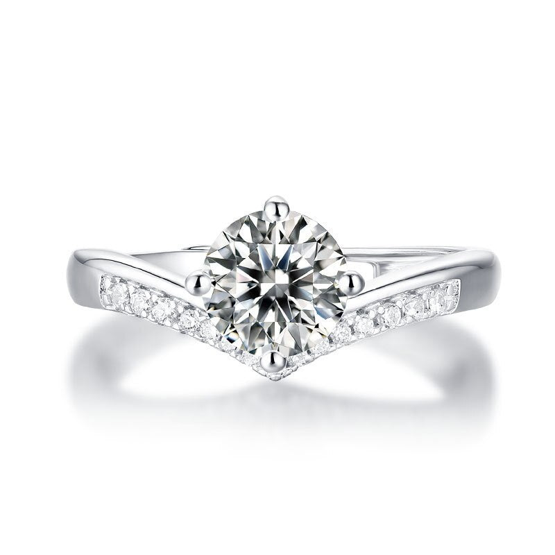 Resizable, Moissanite Engagement Rings. 1.0 Carat. D VVS1. Certified.