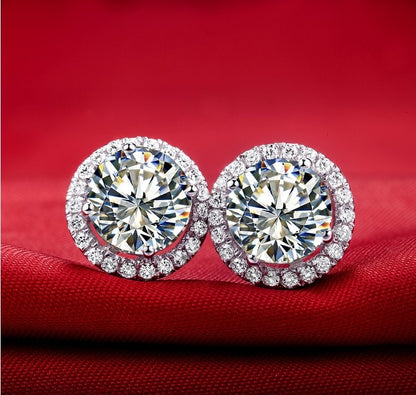 Moissanite earrings 14K Gold