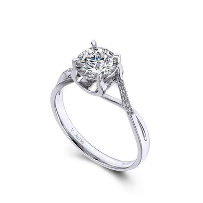 Eco-friendly, Lab-Grown Diamond. 0.50 Carat. Elegant Engagement Rings.