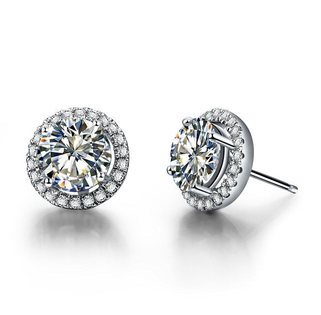 Moissanite earrings 14K Gold