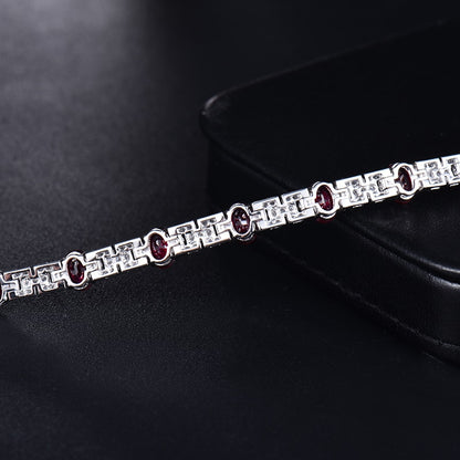 Natural Ruby and Diamond Bracelet for Women. Total 9.50 Carat.