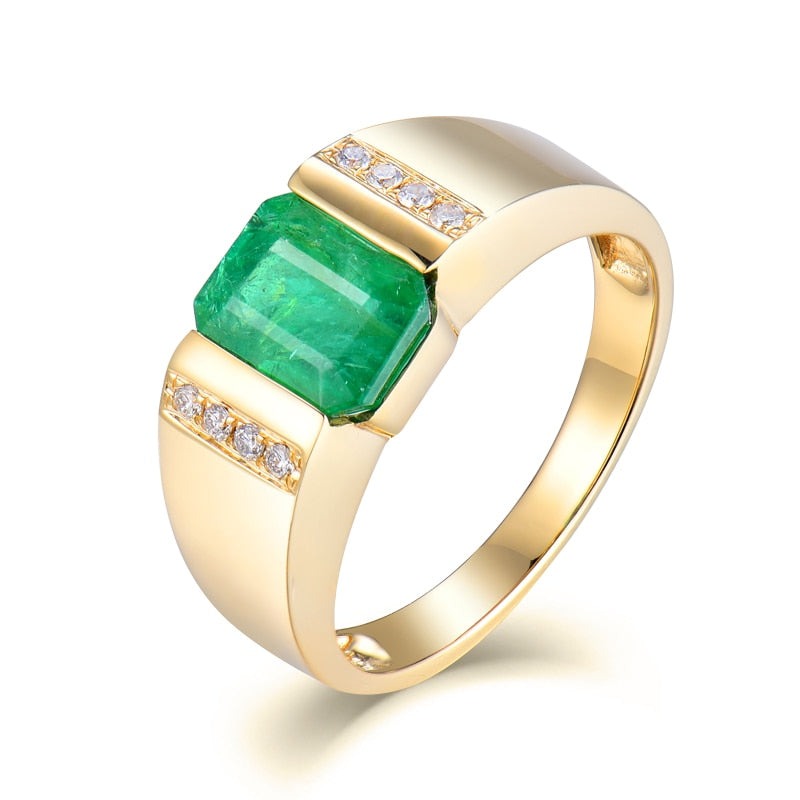 emerald men's rings